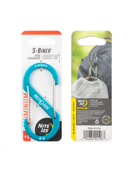 Nite Ize SBA234-A2-R6 Dual Carabiner for Keys and Gear, Orange